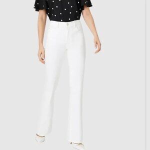 Ann Taylor White Bootcut Jeans - Clean Straight Hem